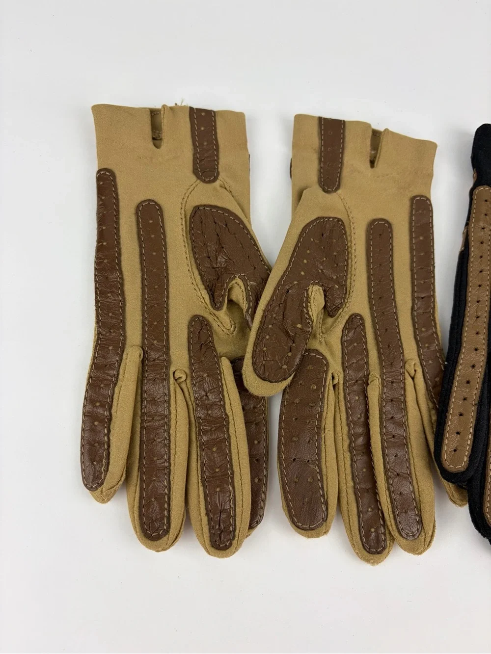 Vintage 70s 80s Isotoner for Hands Beautiful Aris Driving Hand Gloves Set Of Two
